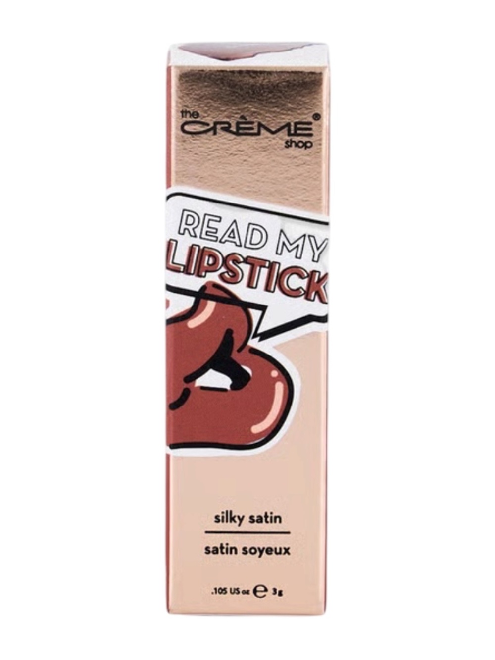 The Crème Shop 'Read My Lipstick' Silky Satin Lipstick - Brooklyn NIB